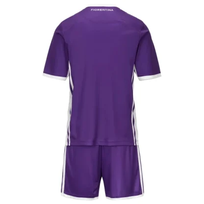 ACF Fiorentina Barn Hemmatröja 2025/26 Kortärmad Fotbollsställ med Shorts-1