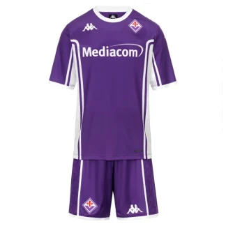 ACF Fiorentina Barn Hemmatröja 2025/26 Kortärmad Fotbollsställ med Shorts
