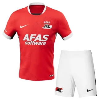 AZ Alkmaar Barn Hemmatröja 2025/26 Kortärmad Fotbollsställ med Shorts