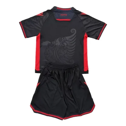Albanien Barn Tredjetröja 2025/26 Kortärmad Fotbollsställ med Shorts-1
