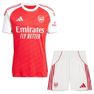 Arsenal Barn Hemmaställ 2025/26 – Kortärmad Fotbollströja + Shorts