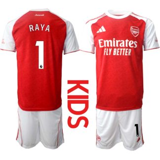 Arsenal Hemmaställ Barn 2025/26 – David Raya 1 – Kortärmad Fotbollströja + Shorts
