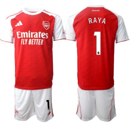 Arsenal Hemmaställ Herr 2025/26 – David Raya 1 – Kortärmad Fotbollströja + Shorts