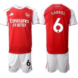 Arsenal Hemmaställ Herr 2025/26 – Gabriel Magalhães 6 – Kortärmad Fotbollströja + Shorts