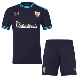 Athletic Bilbao Barn Bortatröja 2025/26 Kortärmad Fotbollsställ med Shorts