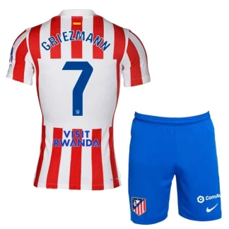 Atlético Madrid Barn Hemmatröja 2025/26 Antoine Griezmann 7 Kortärmad Fotbollsställ med Shorts