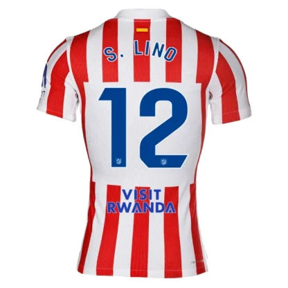 Atlético Madrid Herr Hemmatröja 2025/26 – Samuel Lino 12 – Kortärmad Fotbollströja