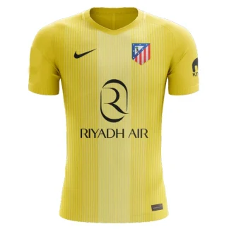 Atlético Madrid Målvaktströja Herr 2025/26 Gul/Vit – Kortärmad Fotbollströja