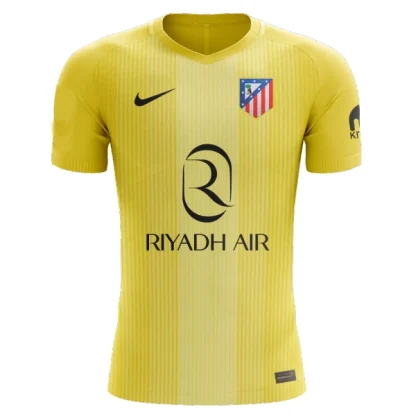 Atlético Madrid Målvaktströja Herr 2025/26 Gul/Vit – Kortärmad Fotbollströja