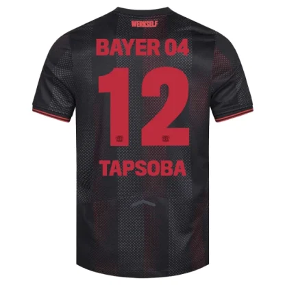 Bayer 04 Leverkusen Herr Hemmatröja 2025/26 – Edmond Tapsoba 12 – Kortärmad Fotbollströja