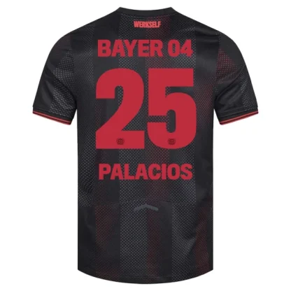 Bayer 04 Leverkusen Herr Hemmatröja 2025/26 – Exequiel Palacios 25 – Kortärmad Fotbollströja