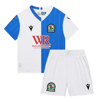 Blackburn Rovers Barn Hemmatröja 2025/26 Kortärmad Fotbollsställ med Shorts
