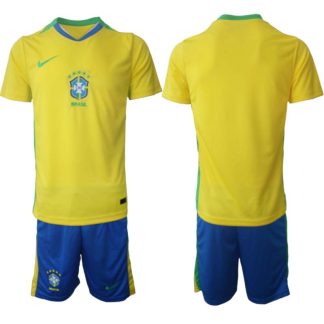 Brasilien Hemmaställ Herr 2025/26 – Kortärmad Fotbollströja + Shorts