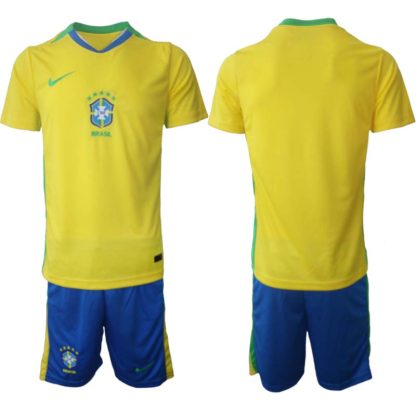 Brasilien Hemmaställ Herr 2025/26 – Kortärmad Fotbollströja + Shorts
