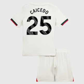 Chelsea Barn Bortatröja 2025/26 Moisés Caicedo 25 Kortärmad Fotbollsställ med Shorts