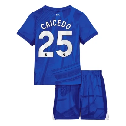 Chelsea Barn Hemmatröja 2025/26 Moisés Caicedo 25 Kortärmad Fotbollsställ med Shorts