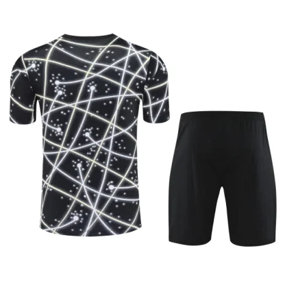 Chelsea Club World Cup Pre-Match Träningströja Barn 2025/26 Kortärmad Fotbollsställ med Shorts-1
