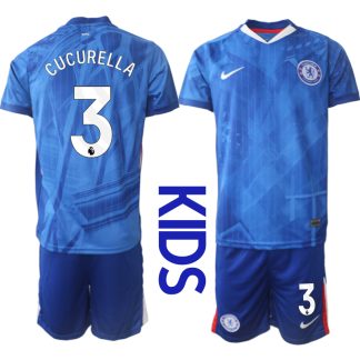 Chelsea FC Hemmaställ Barn 2025/26 – Marc Cucurella 3 – Kortärmad Fotbollströja + Shorts