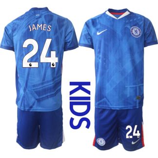 Chelsea FC Hemmaställ Barn 2025/26 – Reece James 24 – Kortärmad Fotbollströja + Shorts