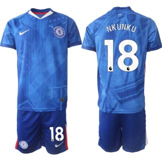 Chelsea FC Hemmaställ Herr 2025/26 – Christopher Nkunku 18 – Kortärmad Fotbollströja + Shorts