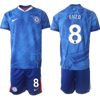 Chelsea FC Hemmaställ Herr 2025/26 – Enzo Fernandez 8 – Kortärmad Fotbollströja + Shorts