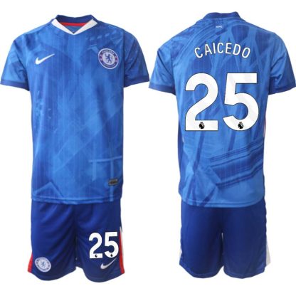 Chelsea FC Hemmaställ Herr 2025/26 – Moisés Caicedo 25 – Kortärmad Fotbollströja + Shorts