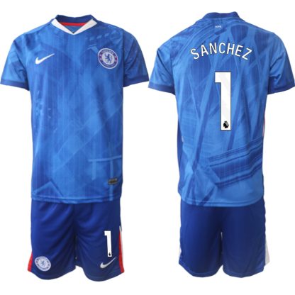 Chelsea FC Hemmaställ Herr 2025/26 – Robert Sanchez 1 – Kortärmad Fotbollströja + Shorts