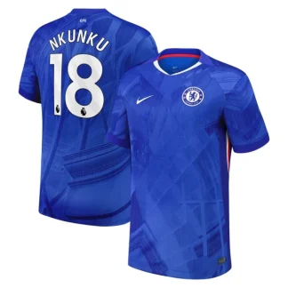 Chelsea Herr Hemmatröja 2025/26 – Christopher Nkunku 18 – Kortärmad Fotbollströja