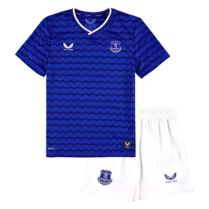 Everton Barn Hemmatröja 2025/26 Kortärmad Fotbollsställ med Shorts