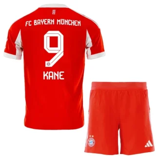 FC Bayern München Barn Hemmatröja 2025/26 Harry Kane 9 Kortärmad Fotbollsställ med Shorts