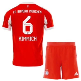 FC Bayern München Barn Hemmatröja 2025/26 Joshua Kimmich 6 Kortärmad Fotbollsställ med Shorts