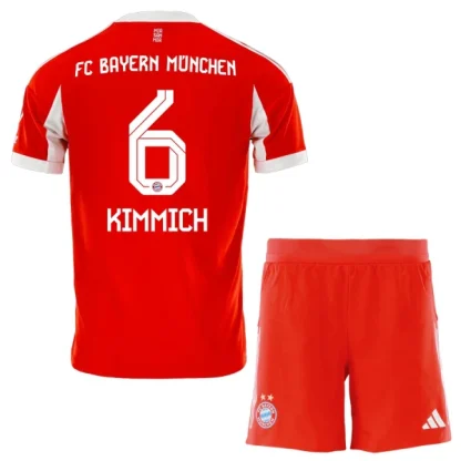 FC Bayern München Barn Hemmatröja 2025/26 Joshua Kimmich 6 Kortärmad Fotbollsställ med Shorts