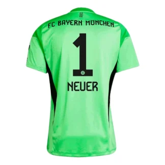 FC Bayern München Herr Målvaktströja 2025/26 Grön Manuel Neuer 1 Kortärmad Billig Fotbollströja