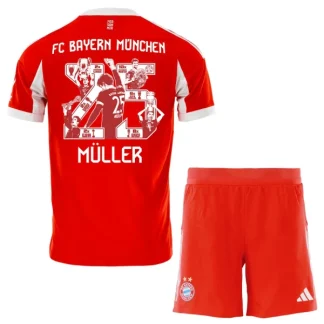 FC Bayern München Thomas Müller 25 Hemmatröja Barn 2025/26 Specialutgåva med Shorts