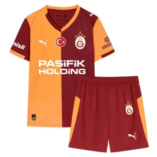 Galatasaray Barn Hemmatröja 2025/26 Kortärmad Fotbollsställ med Shorts