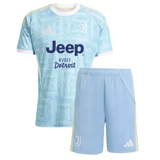 Juventus Barn Bortatröja 2025/26 Kortärmad Fotbollsställ med Shorts