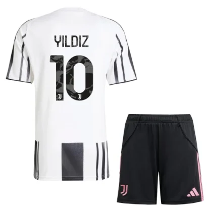 Juventus Barn Hemmatröja 2025/26 Kenan Yıldız 10 Kortärmad Fotbollsställ med Shorts
