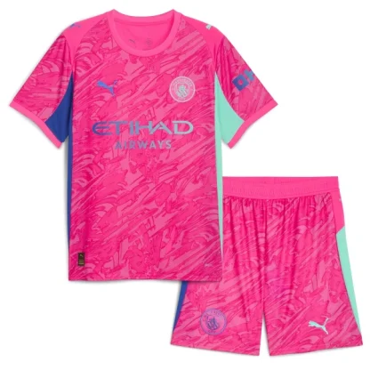 Manchester City Ederson M. 31 Målvaktströja Barn 2025/26 Rosa