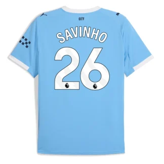 Manchester City Herr Hemmatröja 2025/26 – Savinho 26 – Kortärmad Fotbollströja