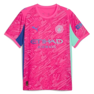 Manchester City Herr Målvakt Bortatröja 2025/26 – Rosa Kortärmad Fotbollströja