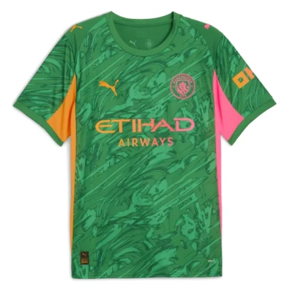 Manchester City Herr Målvakt Hemmatröja 2025/26 Grön – Ederson M. 31 – Kortärmad Fotbollströja-1