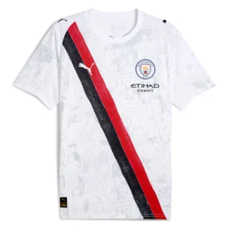 Manchester City KidSuper Herr Hemmatröja Special Edition 2025/26 FIFA Klubblags-VM Vit Kortärmad Tröja