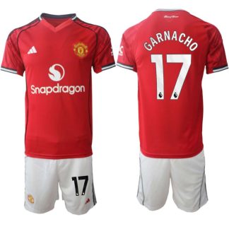 Manchester United Hemmaställ Herr 2025/26 – Alejandro Garnacho 17 – Kortärmad Fotbollströja + Shorts