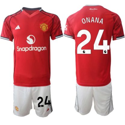 Manchester United Hemmaställ Herr 2025/26 – Andre Onana 24 – Kortärmad Fotbollströja + Shorts