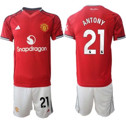 Manchester United Hemmaställ Herr 2025/26 – Antony 21 – Kortärmad Fotbollströja + Shorts