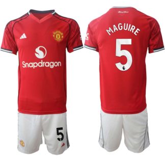 Manchester United Hemmaställ Herr 2025/26 – Harry Maguire 5 – Kortärmad Fotbollströja + Shorts