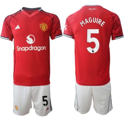 Manchester United Hemmaställ Herr 2025/26 – Harry Maguire 5 – Kortärmad Fotbollströja + Shorts