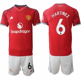 Manchester United Hemmaställ Herr 2025/26 – Lisandro Martinez 6 – Kortärmad Fotbollströja + Shorts