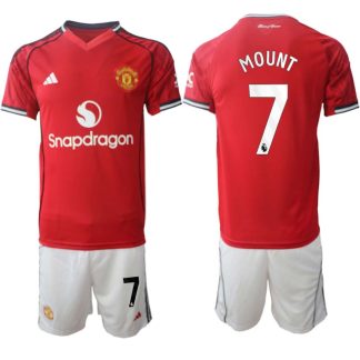 Manchester United Hemmaställ Herr 2025/26 – Mason Mount 7 – Kortärmad Fotbollströja + Shorts