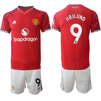 Manchester United Hemmaställ Herr 2025/26 – Rasmus Højlund 9 – Kortärmad Fotbollströja + Shorts